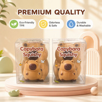 Mainan Capybara Trendi 2026 Model Blok Susun, Suara Berderit Lucu, Realistis, Lentur, Hadiah Lelucon