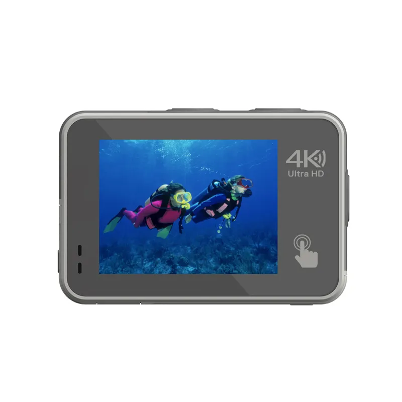Dual Screen Body Waterproof 5Meters Real 4K Touch Screen Outdoor Action Camera Support Remote Control