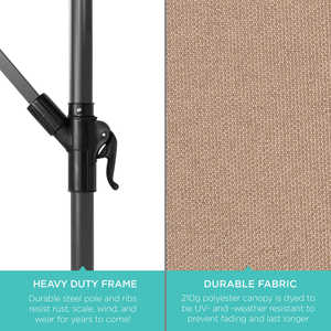 <span class=keywords><strong>Parasol</strong></span> inclinable de luxe pour l'extérieur, commercial, pour restaurant, avec lumières solaires <span class=keywords><strong>LED</strong></span>, décalé latéralement, suspendu, en forme de banane, pour patio - Product Image 5