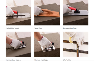 Juego de Paletas de Albañilería Profesionales de Acero Inoxidable, Finas, con Punta, para Bricolaje, con Mango de Plástico - Product Image 3