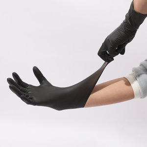 Gants en nitrile épais bleu noir 9 pouces boîte personnalisée sans poudre à usage général de protection - Product Image 5