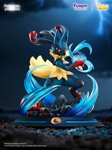 Funism Playism Japon PVC pour Lucario Super Evolution Ornements <span class=keywords><strong>Pikachu</strong></span> Jouets d'ambiance - Product Image 1