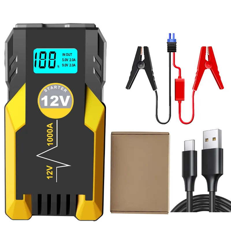 Fábrica Fornecer Diretamente 12800mah 12v Portátil Multifunções Jump Starter Bateria do carro impulsionador Car Booster Começando Dispositivo