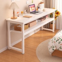 Bureau d'ordinateur en gros avec structure métallique, style moderne et épuré pour bureau à domicile, table d'écriture et d'étude