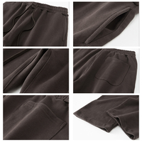 Pantalones Deportivos de Pierna Recta, Multicolores, Tejido Grueso de 450 g, Felpa Francesa, Cintura Elástica con Cordón, Estilo Urbano, Unisex, Lisos