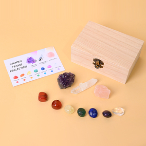 Wholesale Wooden Box Design Natural <b>Crystal</b> Mineral Specimen <b>Raw</b> Stone Gift Box for Meditation - Product Image 4