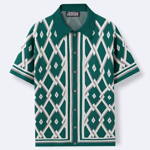 <span class=keywords><strong>POLO</strong></span> da uomo europeo e americano estivo nuovo <span class=keywords><strong>Cardigan</strong></span> a maniche corte lavorato a maglia Jacquard - Product Image 3