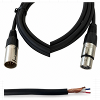 Câble de microphone XLR mâle-femelle OEM CH-R043 avec blindage spiralé, gaine en PVC, conducteur en cuivre sans oxygène