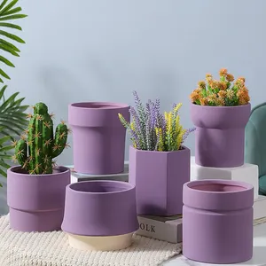 Atacado casa jardim cerâmica vasos de flores indoor outdoor cor personalizada terracota plantas pote