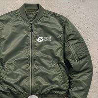Blouson bomber MA-1 en nylon brillant pour homme, veste de pilote, vêtement d'extérieur décontracté