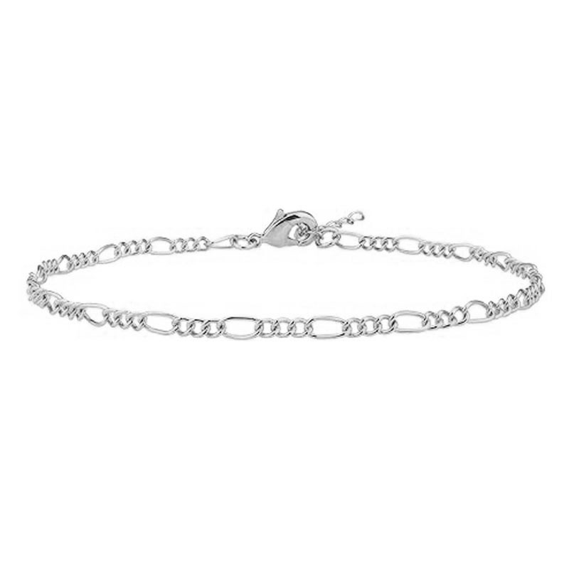 Silver irregularly sized circle bracelet