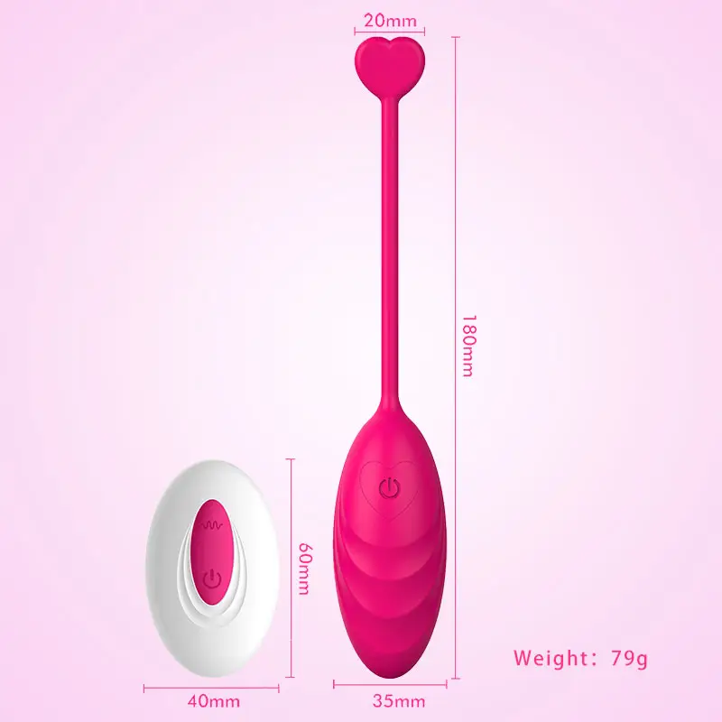 Pelvic Trainer Exercise Ball Heart Shape Mini Love Vibrating Egg Wireless Remote Control Jump Egg Vibrator For Woman Musturbater