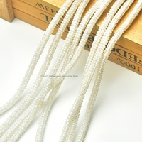 4mm Blanc AB Couleur Perle Coton Corde Perles Rondes Cordon DIY Hoodies Cordon Cordon Lacet Robe Ceinture Vêtements Accessoires