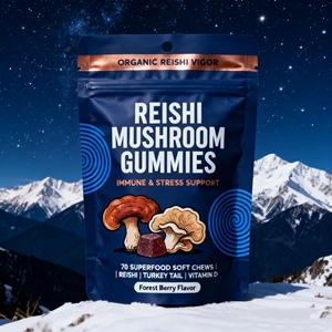 OEM ช่วยเพิ่มสุขภาพของลำไส้และให้การเสริมสารอาหาร, หมากฝรั่งเห็ดอาหารเสริม - Product Image 2