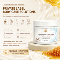 Crème hydratante pour le visage au peptide de cuivre, au suif de bœuf, à la jojoba et à la vitamine E, marque privée, fabricant OEM de produits de soin