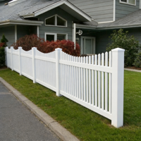 Panneaux de clôture en PVC blanc à prix d'usine |   Service de modélisation 3D écologique pour l'extérieur, la cour et le jardin, 4 pieds de haut x 8 pieds de large