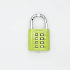 R328 Zinc Alloy 10 digits push button combination padlocks for the blind