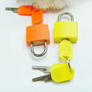 Fábrica de Feihuan, cubierta impermeable de plástico ABS de 23mm, candado de latón pequeño colorido con desbloqueo de 2 llaves, equipaje de llave barato - Product Image 3