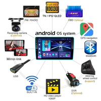 Radio para Auto de 1 Din 2 Din 7/9/10'' con GPS, Navegador, Apple CarPlay, Android Auto, Compatible Universalmente con Toyota, Volkswagen, Ford, Nissan