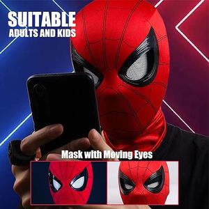 Máscara de Superhéroe con Ojos Móviles, Ajustable, para Niños/Adultos, Máscara de <span class=keywords><strong>Spiderman</strong></span> - Product Image 3