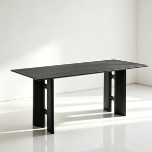RIKKASI Arredamento Moderno per Sala da Pranzo di Villa, Tavolo da Pranzo in <span class=keywords><strong>Legno</strong></span> <span class=keywords><strong>Scuro</strong></span>, Mobili di Alta Gamma per Villa e Hotel - Product Image 2