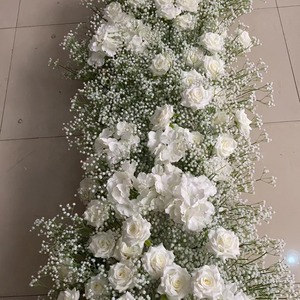Décorations de <span class=keywords><strong>mariage</strong></span>, fleurs artificielles, arche de présentation pour vitrine, support en fer, toile de fond, rangée de fleurs suspendues Gypsophile, modèle 53 Décor - Product Image 2