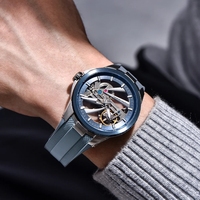 Montre mécanique de luxe pour homme PAGANI DESIGN YS030 Alien Hollow Tourbillon, mouvement transparent en silicone luminescent, saphir