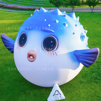 Modèle de poisson gonflable personnalisé, poisson gonflable, animal gonflable de dessin animé pour la décoration d'événements