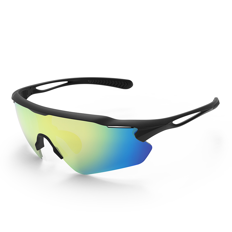 Marco negro + lente de oro