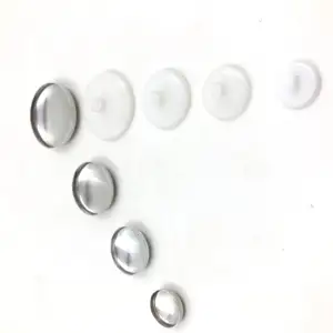 100 Sets Self Cover Button Kit 28mm Aluminum Button with 2 Tools