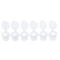 Pot de peinture vide de haute qualité à 6 compartiments de 3 ml, mini-conteneur de peinture acrylique, rangement en bande pour les enfants, les salles de classe, les écoles, les peintures