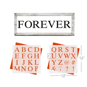 字母模板，用于在木材上绘画的字母模板字母和数字模板，用于绘画木材标志