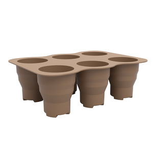 Bandeja de silicona reutilizable para germinación de semillas, 6 celdas, plegable, con orificios de drenaje para la propagación de plantas - Product Image 6