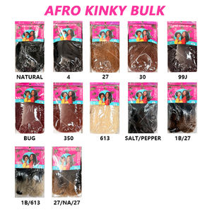 Vente en gros de dreadlocks 12 pouces à cuticule alignée Afro Kinky Twist Crochet tresses cheveux synthétiques crus YAKI en vrac - Product Image 2
