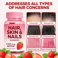 Compléments alimentaires en gommes OEM Halal pour cheveux, peau et ongles, avec biotine, vitamines et collagène, soutien capillaire, gommes personnalisées pour cheveux, peau et ongles
