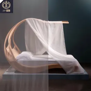 하이 엔드 손으로 만든 나무 침실 가구 자연 원래 침대 빌라 럭셔리 로맨틱 화려한 우아한 매력적인 아트 데코 침대