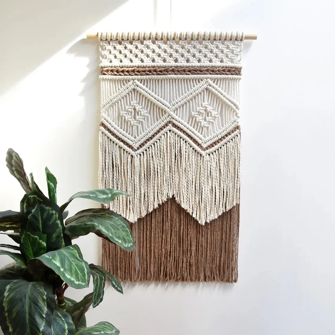 Bohème Vintage esthétique macramé coton gland à la main tenture murale tapisserie pour la maison salon Boho décor Art décoration