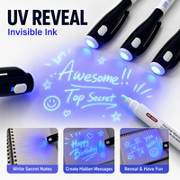 Stylo lumineux magique violet 2 en 1, lumière noire UV, stylo à encre invisible, jouets éducatifs pour l'apprentissage