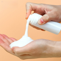Flacons vides pour nettoyant visage, sérum et mousse de soin de la peau, emballage 100-150ml, distributeur de savon moussant en PET blanc avec pompe