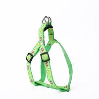Ensemble laisse et harnais pour chien avec empreintes de pattes colorées, boucles réglables, cinq couleurs, pour chiens de petite et moyenne taille