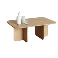 Table basse moderne en bois massif blanc personnalisable, élégante et adaptable pour la maison, la cuisine, le restaurant, le café