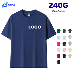 <span class=keywords><strong>เสื้อ</strong></span>ยืดแขนสั้นผู้ชายผ้าฝ้าย 100% น้ำหนัก 240 กรัม สไตล์อเมริกัน แฟชั่นสีพื้นเรียบง่าย ทรงหลวมไหล่ตก สำหรับฤดูร้อน - Product Image 1