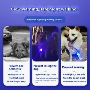 Colgante de perro antipérdida luminoso LED de estilo de dibujos animados, <span class=keywords><strong>Collar</strong></span> de <span class=keywords><strong>Flash</strong></span> para mascotas para perros grandes, medianos y pequeños, hecho de plástico - Product Image 3