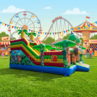 Aire de jeux gonflable commerciale en PVC, grande structure animale de la jungle, château gonflable pour enfants, parc de divertissement pour événements, location, usage extérieur