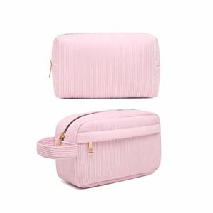 Bolsas de Cosméticos de Pana Personalizadas con Logotipo, 2 Piezas, Bolsas de Maquillaje de Viaje para Mujer, con Cierre de Cremallera, para Invierno - Product Image 5