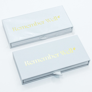 Sang trọng các tông trượt ngăn kéo đóng gói hộp cho sang trọng nhôm tấm QR huy chương QR thẻ - Product Image 1