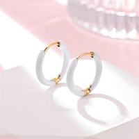 Verano de moda 2X12 alambre titanio acero pendientes colorido dorado abierto Color plástico hipoalergénico para fiestas