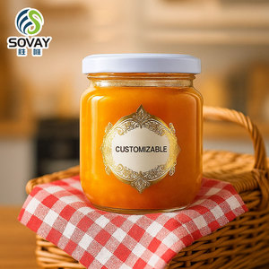 Hộp đựng sốt thủy tinh tròn 12oz (360ml) trong suốt, OEM/ODM, có nắp đậy, dùng làm lọ đựng mật ong - Product Image 5