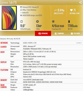 Tablet P11 Usada de 4+64GB, Tablet PC con WiFi de Segunda Mano para Android, Tablet P11 - Product Image 6