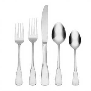 304 Stainless Steel <b>Mirror</b> Polish <b>Acrylic</b> Clip Handle Elegant Western Tableware Knife Fork and Spoon Set for Business Gifts - Product Image 4